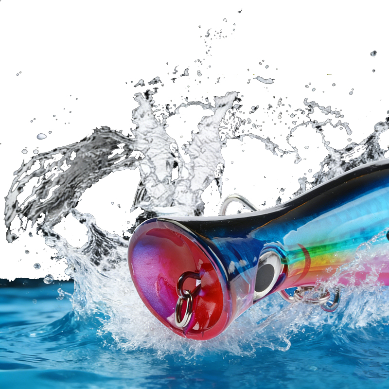 1pc 43g Big Popper Floating Wo - Fishing Hook Size review and price